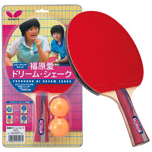 Ai Fukuhara Dream Shake Table Tennis Butterfly Racquet ball set Japan Limited