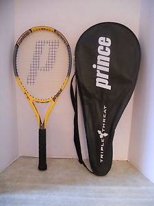 Prince TT Triple Threat Scream OS 110 Tennis Racquet Racket 4 1/2 - EUC
