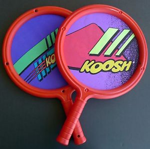 Vintage Set Of 2 Koosh Ball Paddle Red Racquets 90s Kids Nerf Toy Rackets Oddzon