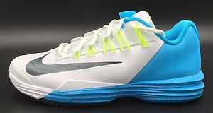 New Nike Lunar Ballistec 1.5 Tennis Shoes White Blue 705285 104 Men's 7.5