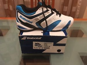 BABOLAT V-PRO 2 ALL COURT MENS ,WHITE /BLUE TENNIS SHOES ,SIZE 11.5 US ,NEW.