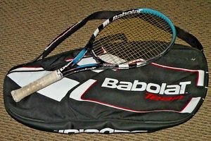 Babolat Pure Drive Junior Used Tennis Racquet 26.5" long 9 oz 100 " Head w/ Bag