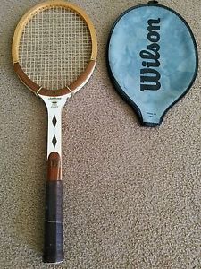Wilson Jack Kramer Pro Staff Wooden Tennis Racquet 4 5/8" Leather Grip W Cover