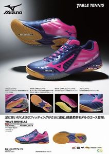 MIZUNO Unisex Table Tennis Shoes WAVE DRIVE A3 81GA150065 Navy X pink Size 23.0