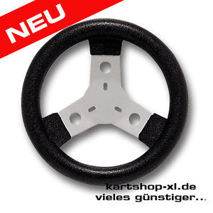 Karting Volant Polyuréthane noir , 250 mm , Volant de karting Bambini Mini