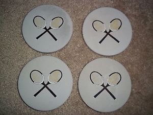 Hindostone Coaster- Stone Tennis Racquets Absorbent Drink Coasters (4)Set