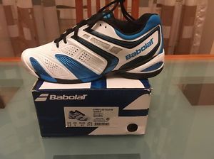 BABOLAT V-PRO 2 ALL COURT MENS TENNIS SHOES WHITE/BLUE SIZE 9.5 US,NEW