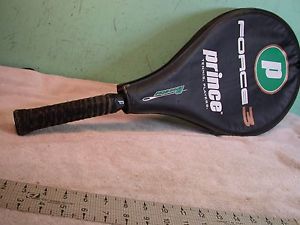 Prince Force 3 Tennis Racquet 4 in Grip Reactor TI Oversize  Titanium Alloy