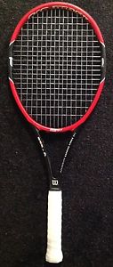 Wilson Pro Staff RF97 Autograph 4-3/8 Tennis Racquet Luxilon Strings