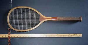 Vintage Antique Spalding Tennis Racquet, Wooden Raquet, Geneva, Circa 1905