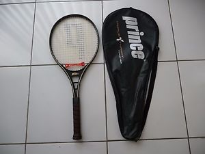 Vintage Prince Pro Series 110 Tennis Racket 4 3/8  #3 with Case 1980s
