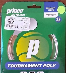 (6) PRINCE Tournament Poly 17 string - FREE SHIP