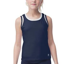 Fila Girls'   Heritage Sleeveless Tank Peacoat/White