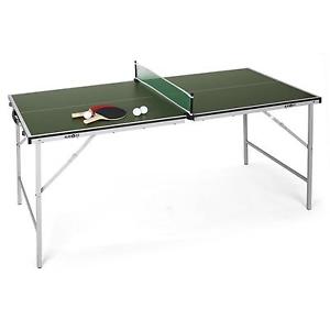 JUEGO DE MESA PING PONG PLEGABLE PORTATIL VERDE 2 PALAS 3 PELOTAS TENIS MINI