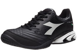 NEW Diadora Speed Star K VII BLK/Silver Tennis Shoes Size 8.5 Kangaroo Leather