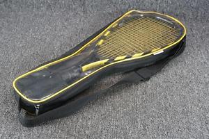Pair Of Speedminton S70 Aluminum Racquets In Carry Case Black/Yellow