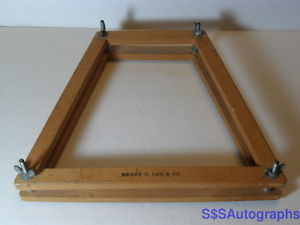 Vtg HARRY C. LEE & CO. COMPLETE ANTIQUE WOOD TENNIS RACQUET RACKET PRESS HOLDER