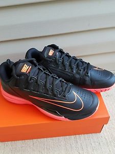 Nike Men's Lunar Ballistec 1.5 Size US 11.5 Tennis Shoes Black/Hot Lava MSRP$165