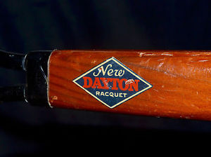 Vintage Bright Clean 1923 New Dayton Steel Tennis Racket Orig Intact Wire String