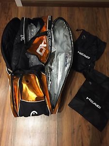 Head Tour Team Orange and Black Tennis Racquet Bag 4-6 Racquets New with Tags