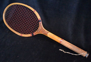 Vintage Bright Wood 1920s Wilson GOLDEN STATE Tennis Racket Orig Intact Strings