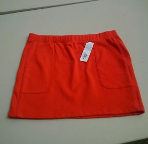 New LACOSTE Sport Tennis Skirt Orange Fuschia Ladies Women's Sz 46 Sz 14 NWT