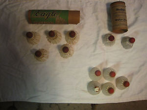 Lot Of Vintage Shuttlecocks & Original Containers MacGregor & Eagle