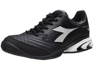 NEW Diadora Speed Star K VII BLK/Silver Tennis Shoes Size 10 Kangaroo Leather