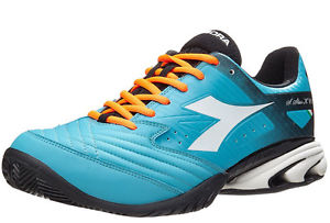 NEW Diadora Speed Star K VII Blue/Orange Tennis Shoes Size 11 Kangaroo Leather