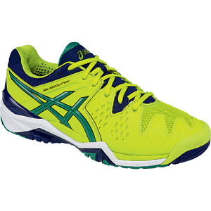 Asics Gel-Resolution 6 Mens Tennis Shoe  Lime-Pine-Indigo Blue