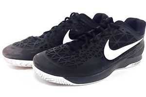 Nike Men's Zoom Cage 2 Tennis Shoe, Black/White, Size 12