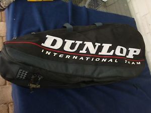 Dunlop International Team Tennis Racquet Bag Pack of 8-10 Black