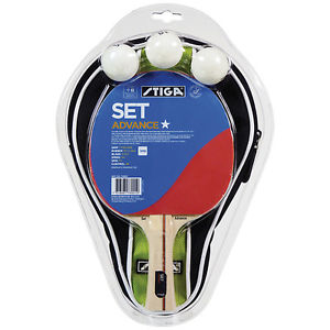 Bate De Tenis De Mesa: Stiga Avanzado Juego 1 x bate, 3 Bolas & Estuche