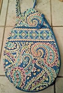 NWOT Vera Bradley Capri Blue Tennis Racquet Cover Carrier Sling Backpack