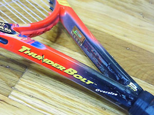 NEW STRINGS Prince Longbody ThunderBolt 900pl Oversize Racket 4 3/8" TT Bolt L3