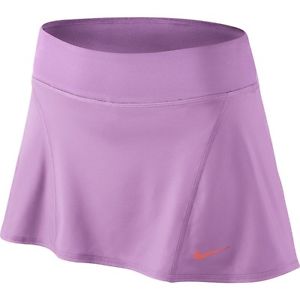 Nike Flouncy Knit Tennis Skort Skirt Dri Fit w Undershorts Ball Pocket Lt Purple