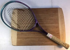 Graphite HEAD 660 POLAR 4 1/2 GRIP L2 TENNIS RACQUET w Cover Purple Green Light