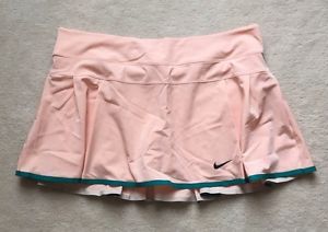 NIKE DRI-FIT PEACH PINK GREEN PLEATED SKIRT SKORT SIZE XL