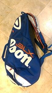 Wilson 3LX Tennis Bag Backpack Navy White Red
