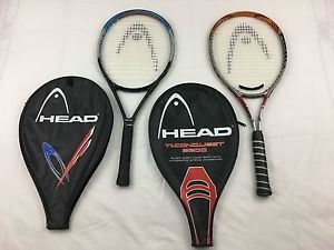Lot (2) HEAD Ti.Evolution Super Size Titanium Graphite 2 & Conquest 3 Racquets