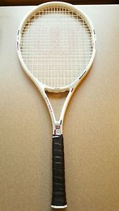 Wilson High Beam Series Ceramic Comp 110, 4 1/4 L2, with Racquet bag, Very Clean
