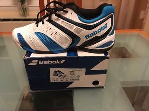 BABOLAT V-PRO2 ALL COURT MENS TENNIS Shoes, NEW SIZE11.5 US ,WHITE/BLUE