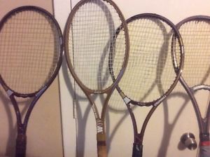 Lot Of 4 Tennis Racquets: Rossignol F100 Carbon,match mate Graphmax Boron