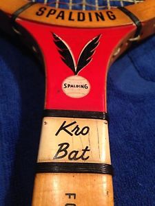 Vintage Spalding Kro-Bat Wood Tennis Racquet W/ Zephyr Press "Nice" Racket