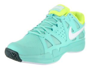 Nike Women's Air Vapor Advantage Light Aqua/White Volt Tennis 9 Women Us