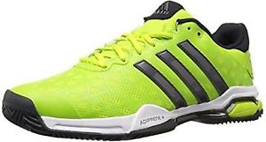 New adidas Men's BARRICADE Club Tennis Shoes Solar LIME 11 adiPrene Djokovic