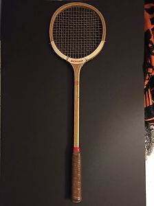 Vintage Dunlop Maxply Fort Wooden Squash Racket - 1960's Made In England
