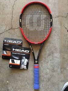 Wilson Pro Staff 97S SPIN EFFECT Racquet  4 3/8 - Customized + Extra String