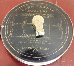 Superb Lawn Tennis Brass Court Tape Measure A.W. Gamage - 87 Feet c. early 1900s