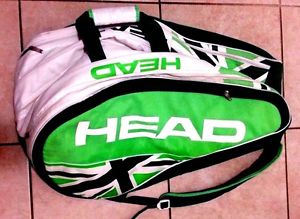 HEAD Reflective Tennis & Rackett Insulated BackPack Duffel Bag Multi Use Green